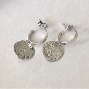 ✨SOLD✨Sterling Silver hammered drop earrings